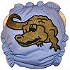  Applique Diaper - Alligator