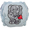 Applique Diaper - Elephant