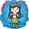 Applique Diaper - Hula