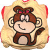 Applique Diaper - Monkey