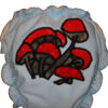  Applique Diaper - Mushroom