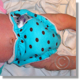 Cloth Diaper Sizing - Two Week Old in NB Fitted