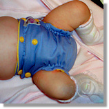 Cloth Diaper Sizing - Four Week Old in XS AIO