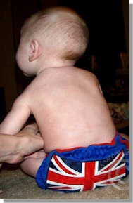Cloth Diaper Picture - British Baby