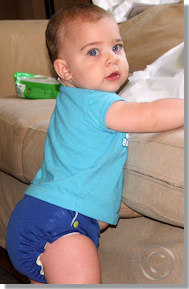 Cloth Diaper Picture - Looking for Trouble