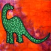 Prefold Cloth Diaper - Green Dino