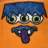 Prefold Cloth Diaper - Orange Monster